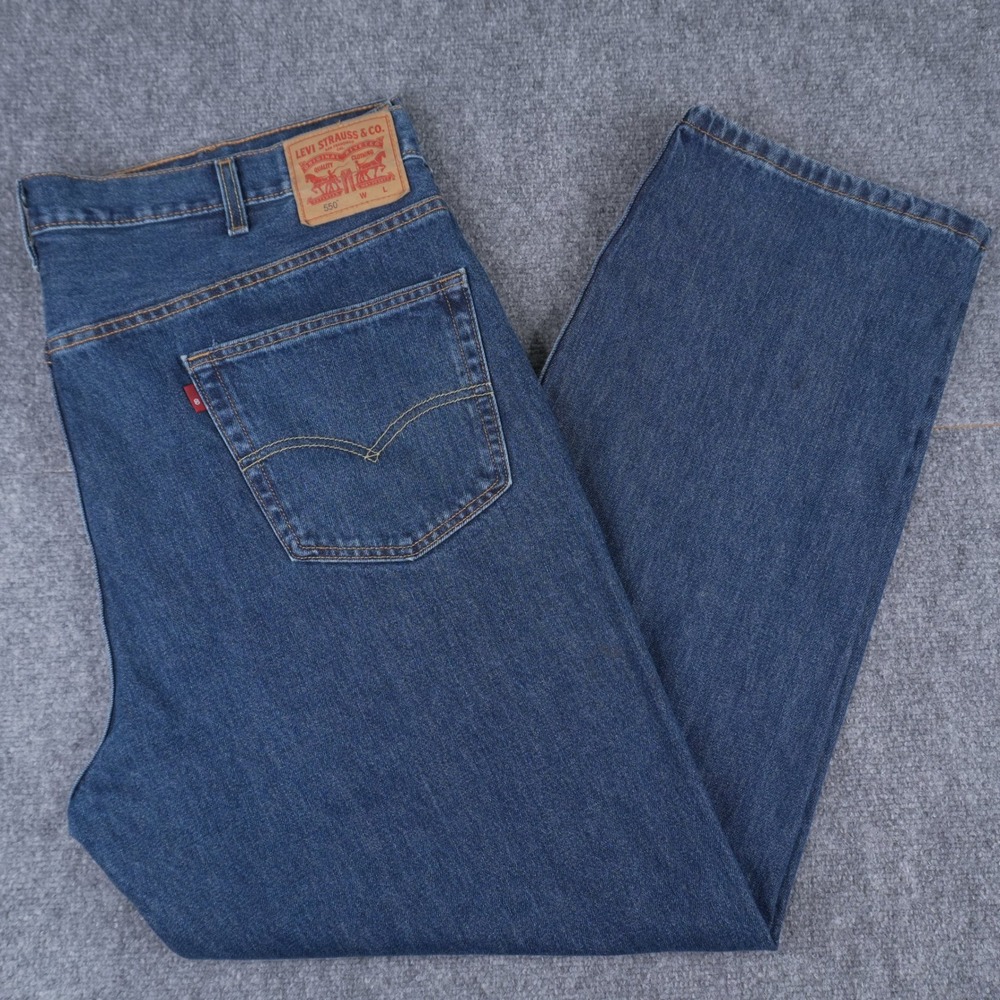 Levi's‎ 550 Relaxed Fit Jeans Men 44x32 Blue Medium Wash Tapered WaterLess